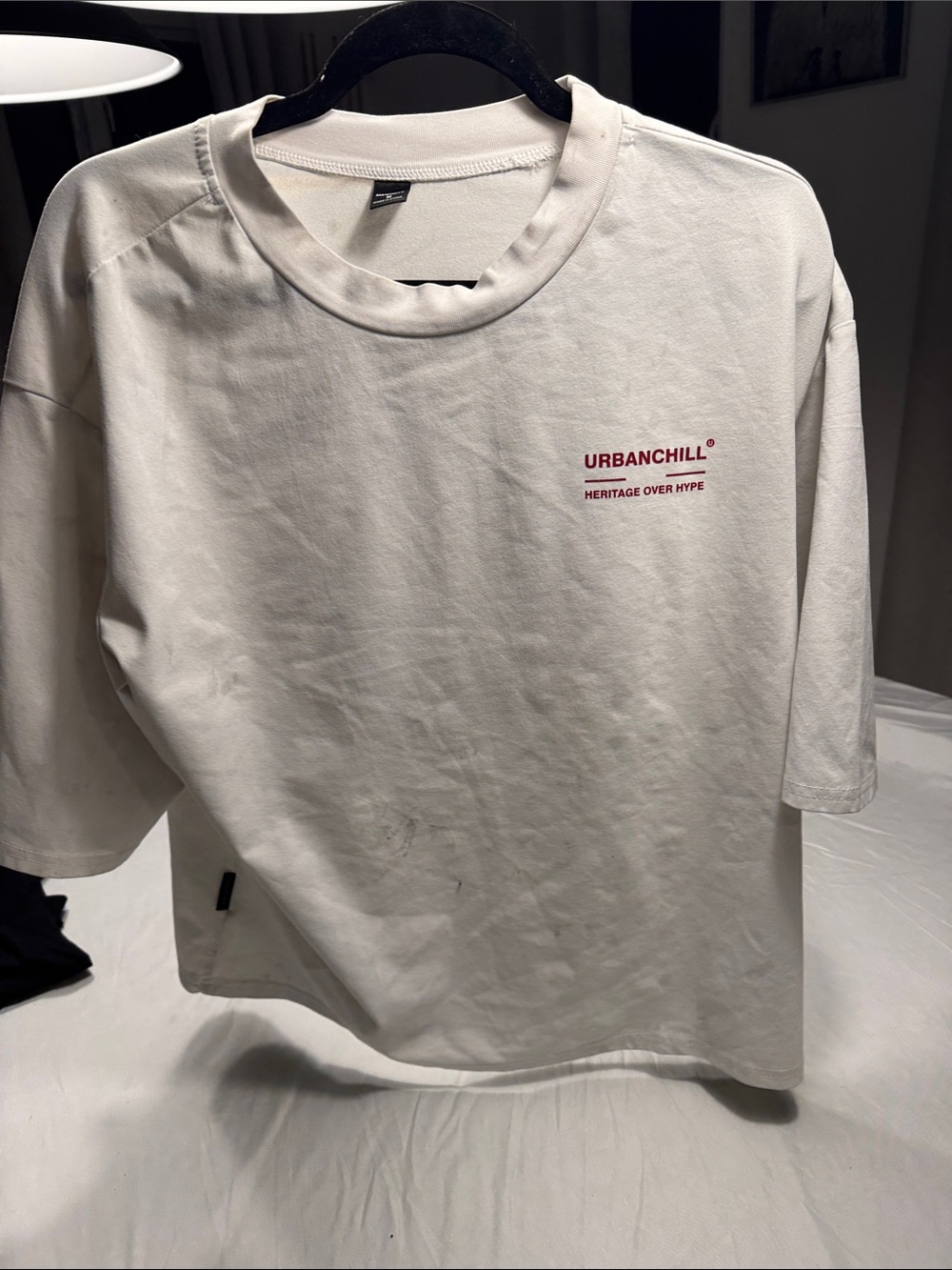 Men's Cream Graphic Logo T-Shirt